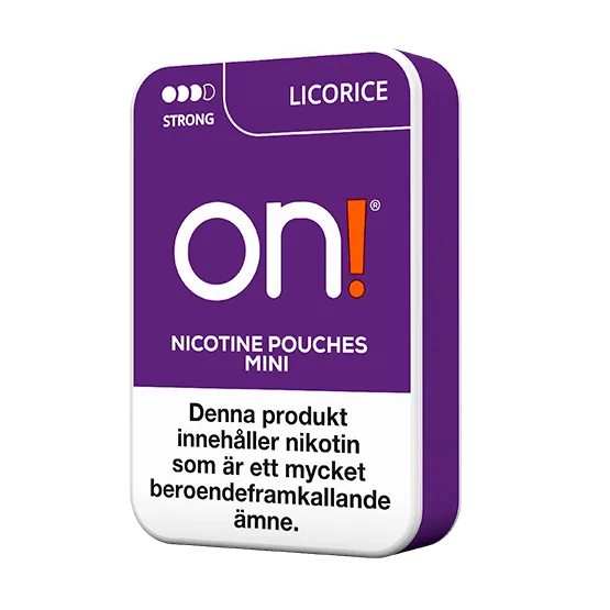 On! Licorice 6 mg Strong - Vitt snus online