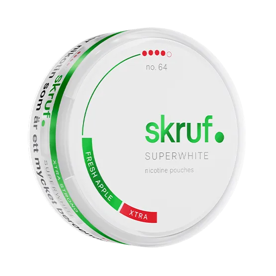 Skruf Superwhite No.64 Fresh Apple Extra Strong - Vitt snus online