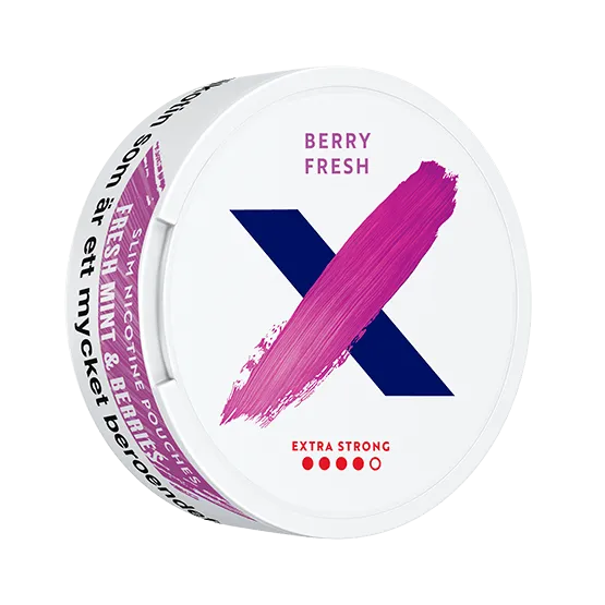 X Berry Fresh Slim Extra Strong - Vitt snus online