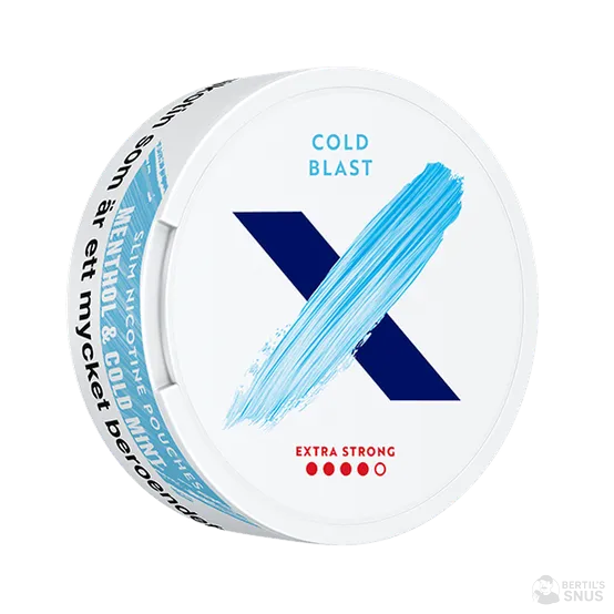 X Cold Blast Slim Extra Strong - Vitt snus online