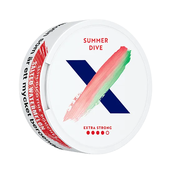X Summer Dive Slim Extra Strong - Vitt snus online