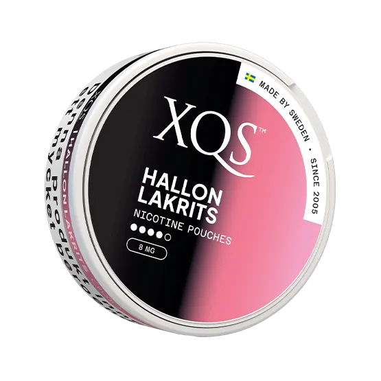 XQS Hallon Lakrits Slim Strong - Vitt snus online