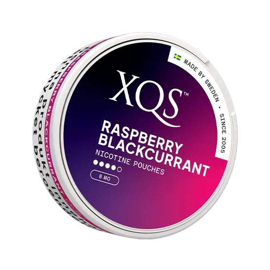 XQS Raspberry Blackcurrant Slim Strong - Vitt snus online